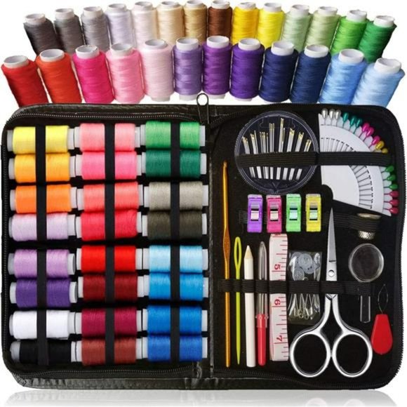 106 Pcs Sewing Kit Supplies Portable Travel Emergencies Threads Needles Scissors - Picture 1 of 3
